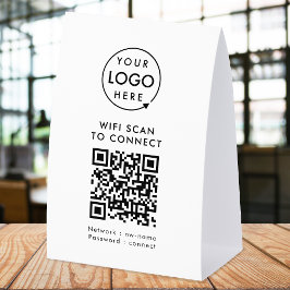  WiFi Table Tent | Network QR Paper Tabletop Sign Tischaufsteller