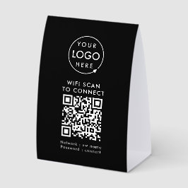  WiFi Table Tent | Network QR Paper Tabletop Sign Tischaufsteller