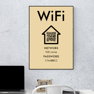 WiFi-Verbindung Scan to Connect Guest Room Poster