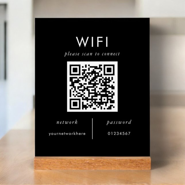 WiFi | Wifi Plaque mit QR-Code Acrylschild (Von Creator hochgeladen)
