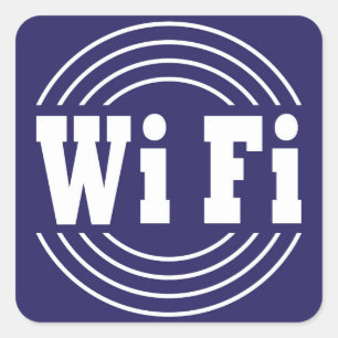 WiFi-Zeichen Quadratischer Aufkleber