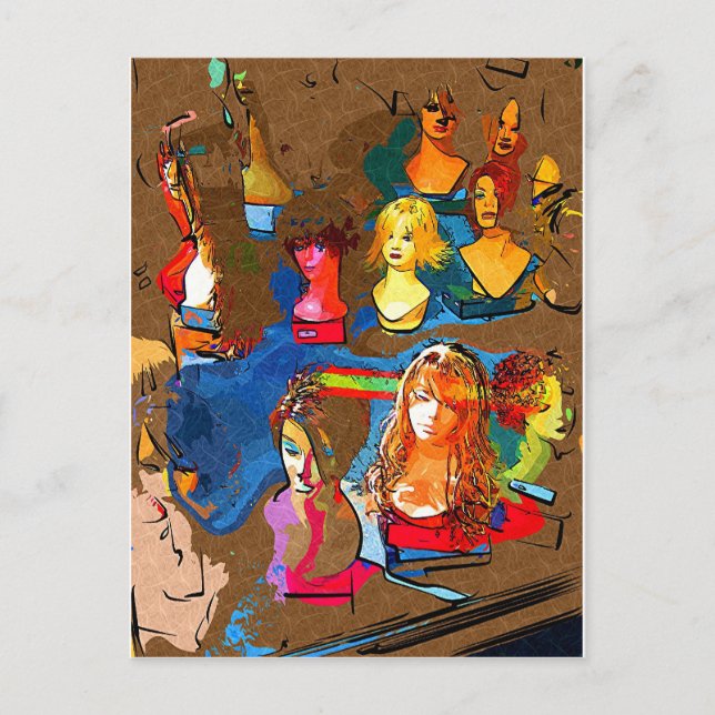 Wig Shop Postkarte (Vorderseite)