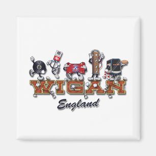 Wigan Cartooncharaktere Magnet