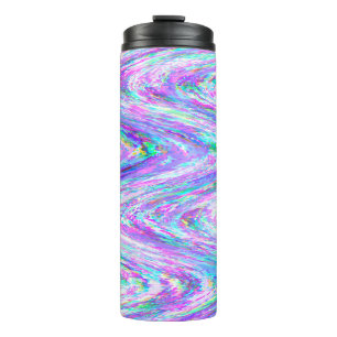 Wiggle glitch Zeilen farbig lila Thermosbecher