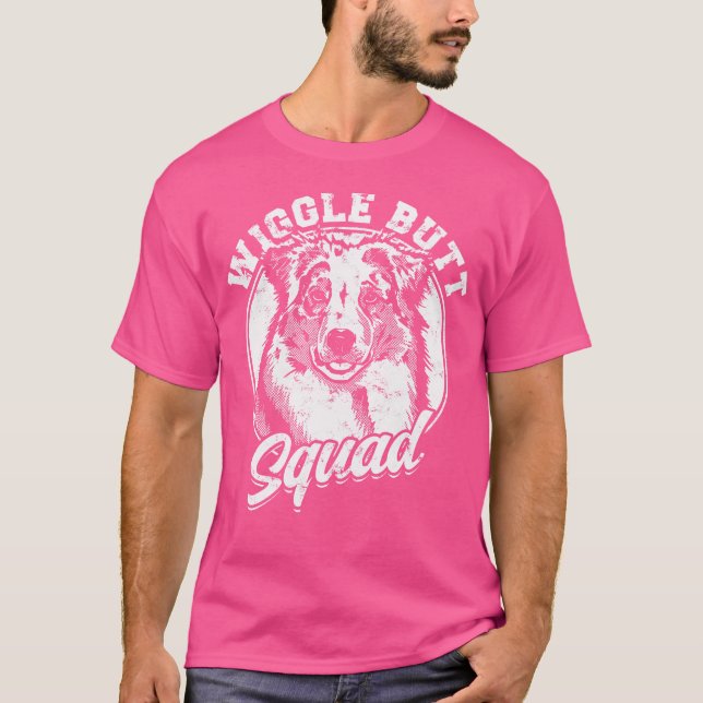 Wiggle Hintern Squad - Hund T-Shirt (Vorderseite)