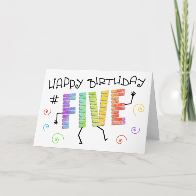 Wiggle n Giggle Fun 5e anniversaire Carte de voeux (Devant)