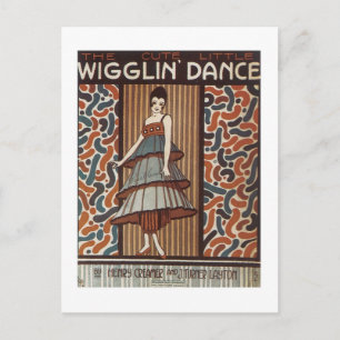 Wigglin' Dance Vintage Songbook Cover Postkarte