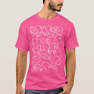 Wiggly Line Design T-Shirt