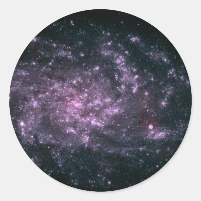 WII Ferngalaxie-Haut Runder Aufkleber (Vorderseite)