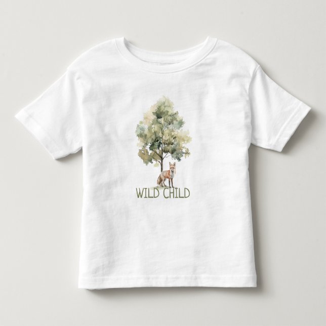 WiILD ENFANT Woodland Fox bébé bébé T-shirt enfant (Devant)