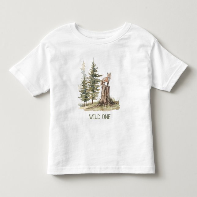 WiILD ONE Forest Woodland Fox Kleinkind T-shirt (Vorderseite)