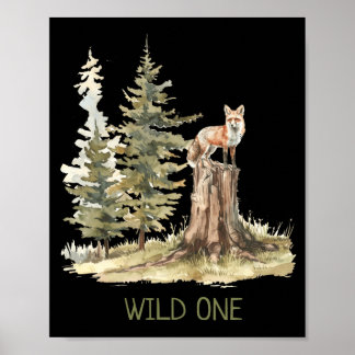 Wiild One Wald Waldlandsfuchs Kleinkind Poster