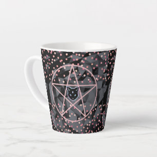 WiizyHexenzauberhexe Kosmische Katze Pentagramm Ma Milchtasse