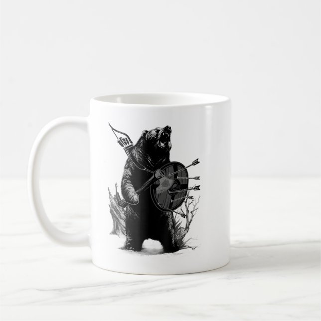 Wiking Bär Mit Axt Und Schild Kaffeetasse (Links)