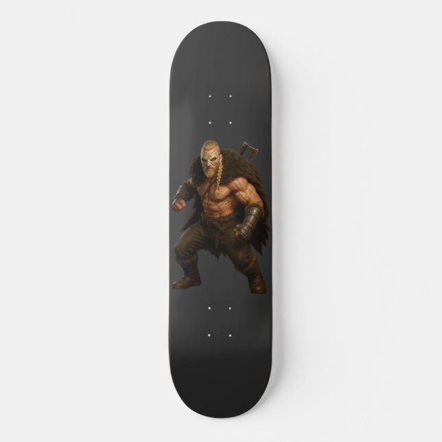 Wiking-Barbaren-Held-Skateboard Skateboard (Vorderseite)