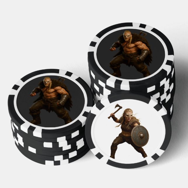 Wiking-Barbaren-Helden Poker Chips (Stapel)