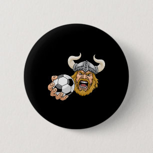 Wiking Fußball Ll Cartoon Charakter Mann  Button