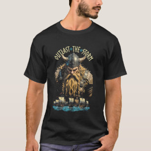Wiking-Krieger übersteht den Sturm Nordische Mytho T-Shirt