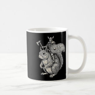 Wiking-Reitendes Eichhörnchen Lustige Krieger Kuns Kaffeetasse