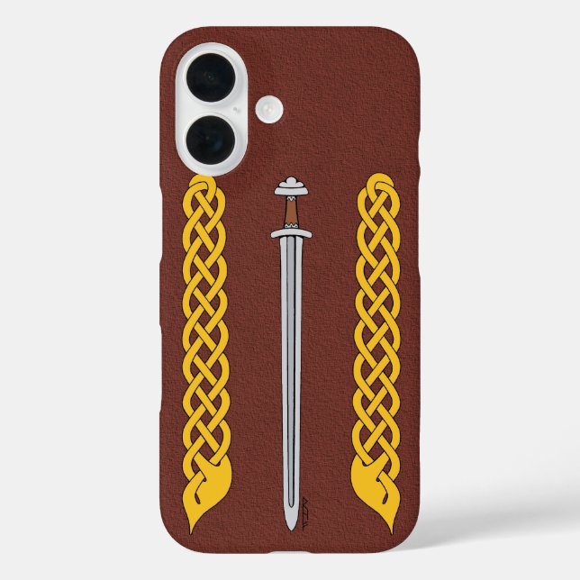 Wiking Sword and Plaitwork Case-Mate iPhone Case (Rückseite)