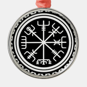 Wiking Vegvisir Schifffahrtskompass Ornament Aus Metall