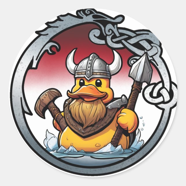 Wikinger-Aufkleber Runder Aufkleber (Vorderseite)