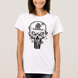 Wikinger bis Walhall Schädel T-Shirt