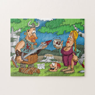 Wikinger-Cartoon-Puzzlespiel