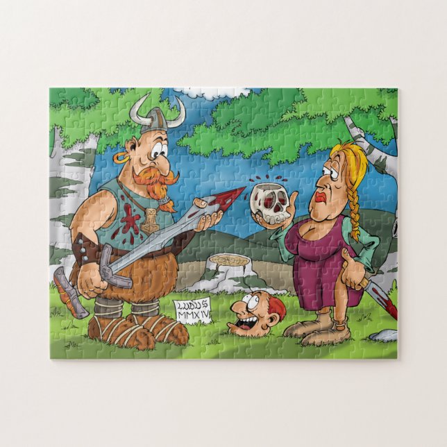 Wikinger-Cartoon-Puzzlespiel (Horizontal)
