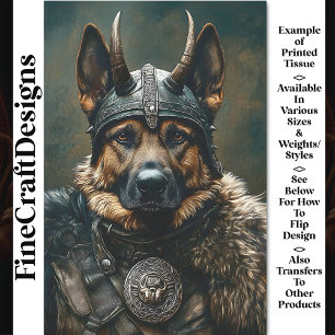 Wikinger Deutscher Schäferhund Krieger BS3 Découpa Seidenpapier