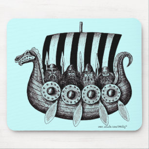 Wikinger Drekar im Mousepad