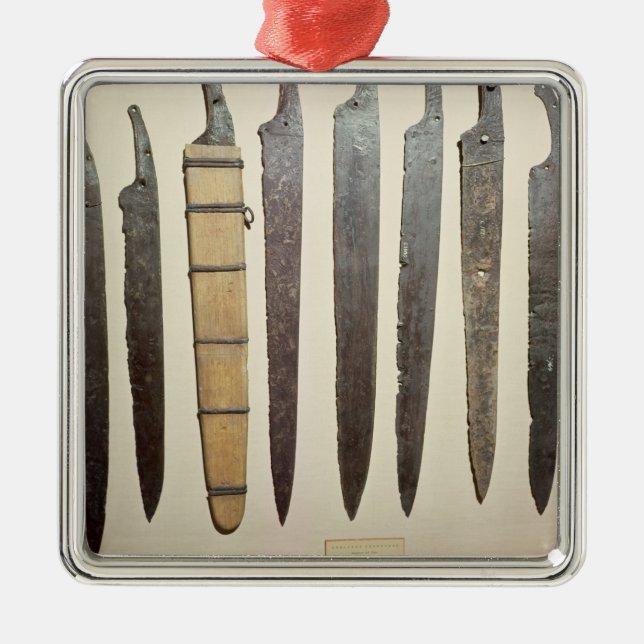 Wikinger-Eisenblätter für Schwerter Silbernes Ornament (Vorne)