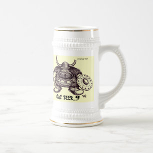 Wikinger gerade mangels der lustigen Bier-Tasse Bierglas