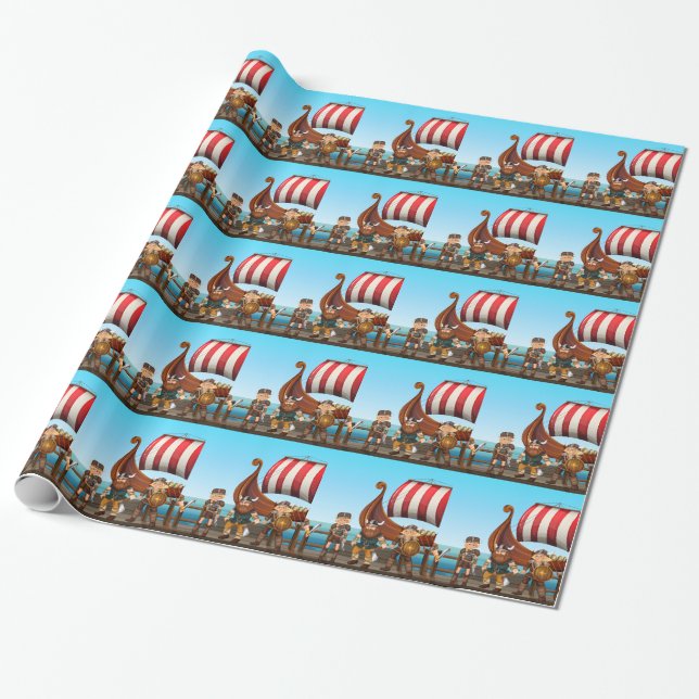 Wikinger Geschenkpapier (Ungerollt)