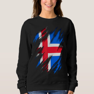 Wikinger isländische Flagge Sweatshirt