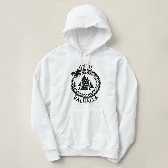 Wikinger Jormungandr Bis Valhalla Hoodie (Design vorne)