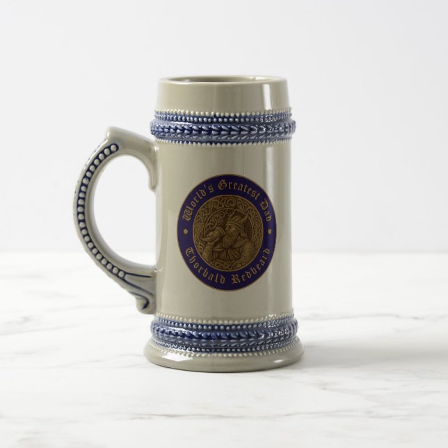Wikinger Krieger größter Papa Bierglas (Links)