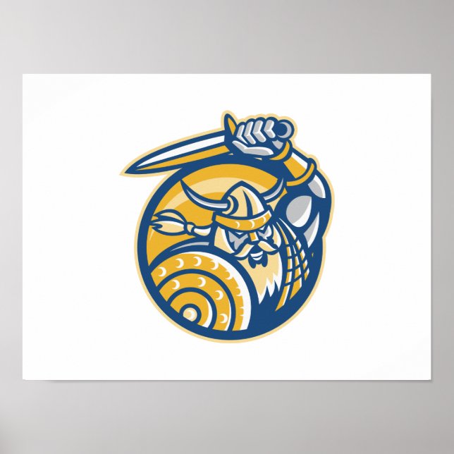 Wikinger-Krieger mit Schwert und Schild (Vorne)