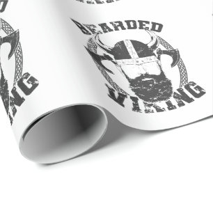 Wikinger mit Vollbart Bearded Viking Geschenkpapier