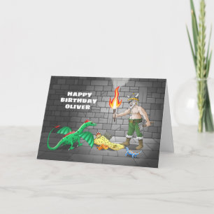Wikinger-Schatzsuche Geburtstag Karte