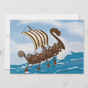 Wikinger-Schiff Einladung