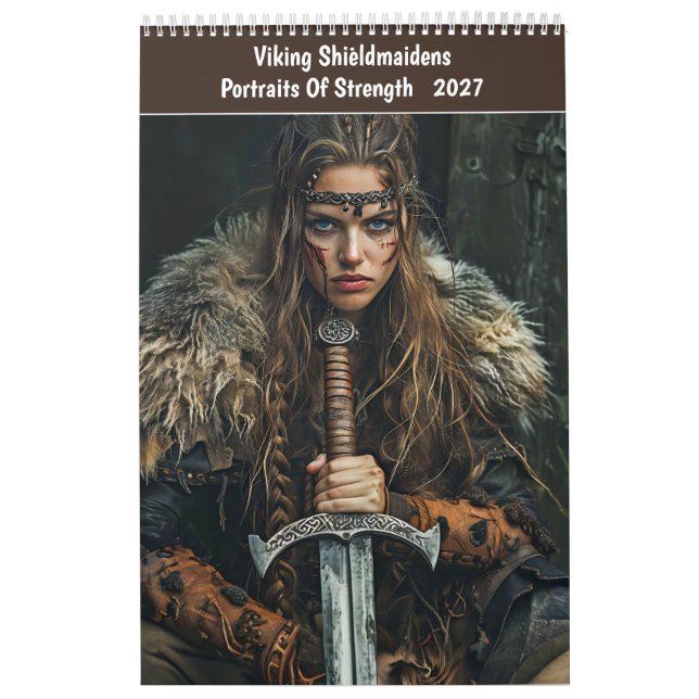 Wikinger-Schildmädchen – Porträts der Stärke Kalender (Titelbild)