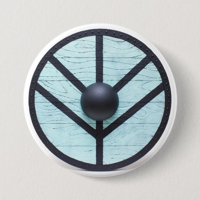 Wikinger schirmen Mädchen ab Button (Vorderseite)
