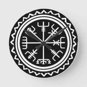 Wikinger Vegvisir Seekompass Runde Wanduhr