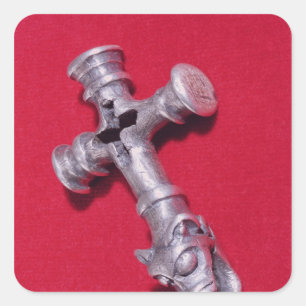 Wikingeramulet in Form eines Kreuzes Quadratischer Aufkleber