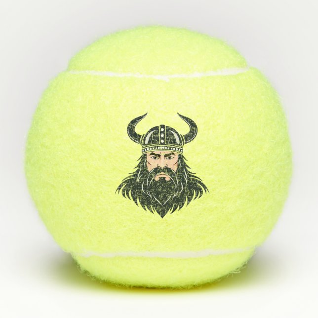 Wikingerkrieger Tennisbälle (Vorderseite)