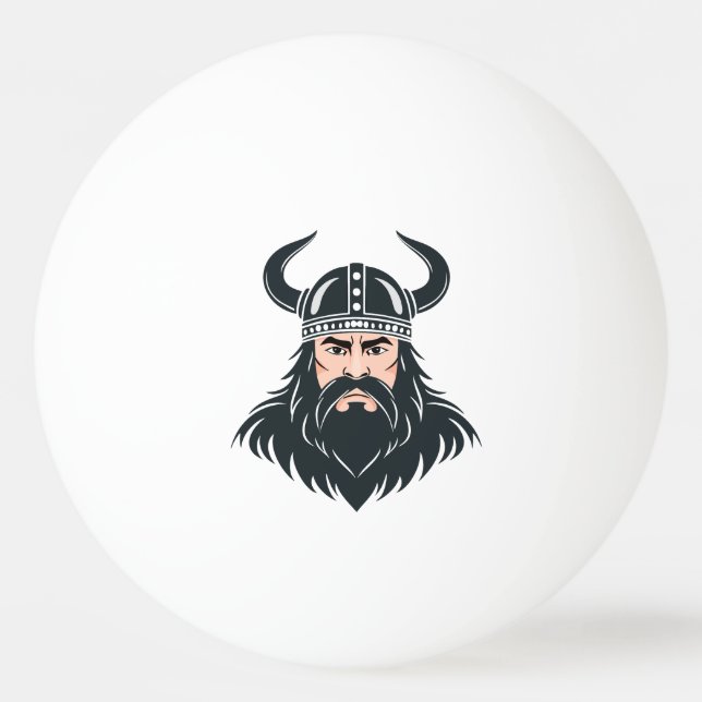 Wikingerkrieger Tischtennisball (Vorderseite)
