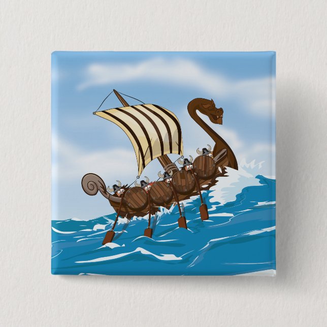 Wikingerschiff Button (Vorderseite)