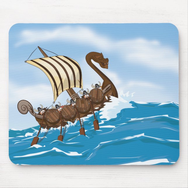 Wikingerschiff Mousepad (Vorne)
