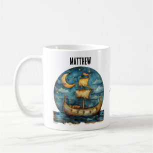 Wikingerschiff Personalisierter Kaffeebecher Kaffeetasse